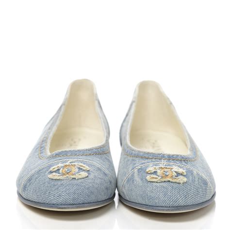 chanel denim ballet flat|chanel flats price.